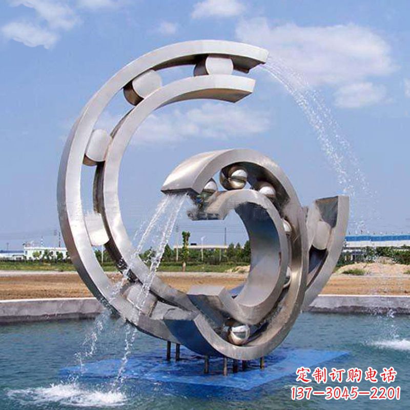 杭州不锈钢喷水雕塑点缀园林水景的美