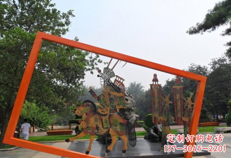 杭州不锈钢皮影戏雕塑2