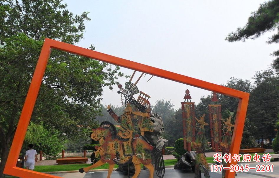 杭州传承皮影戏——不锈钢皮影戏雕塑