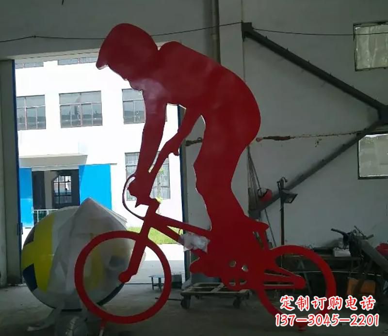 杭州不锈钢自行车雕塑激发自行车运动的热情