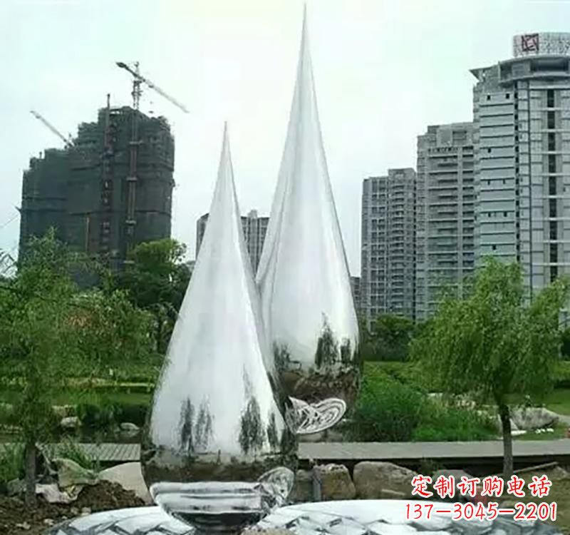 杭州不锈钢水滴拱门雕塑