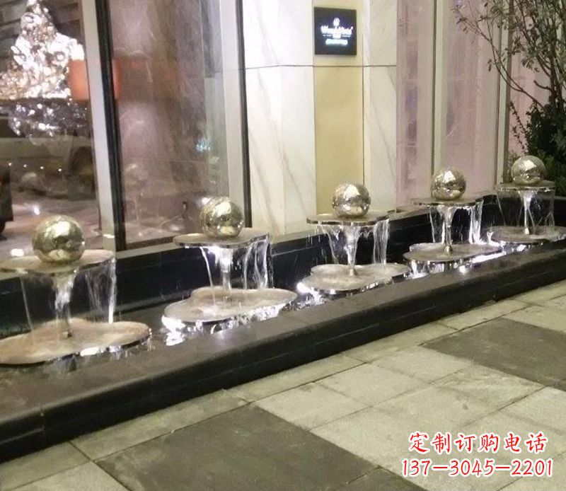 杭州不锈钢小喷泉雕塑——美化环境的艺术