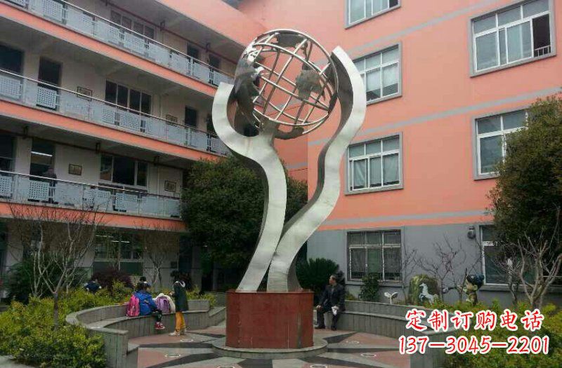 杭州不锈钢地球雕塑传承世界文化