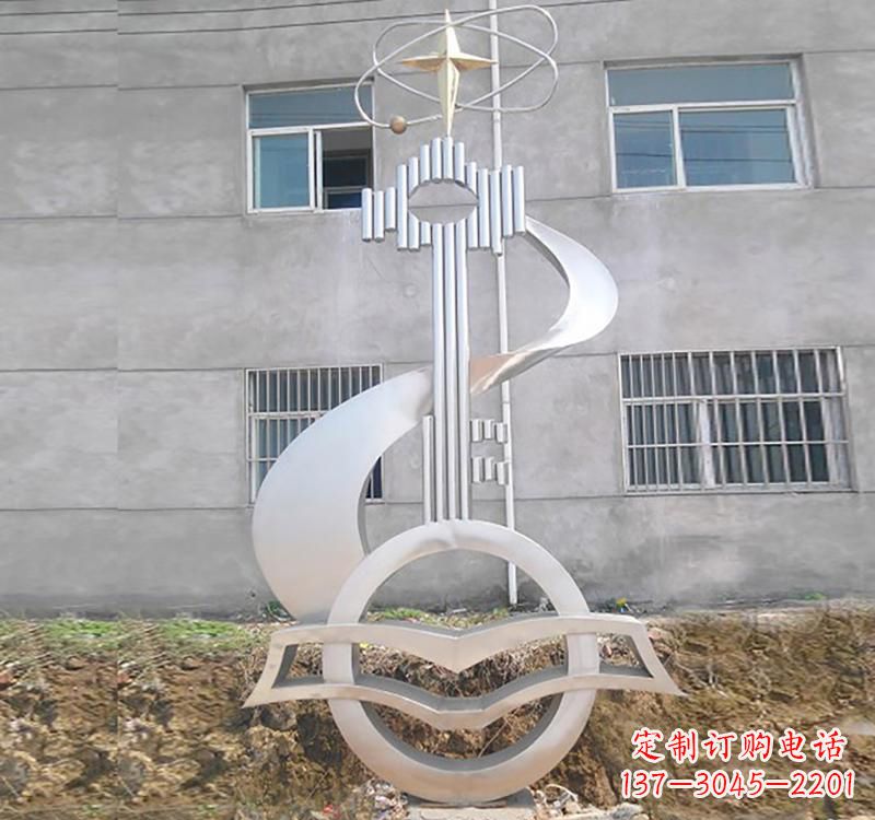 杭州不锈钢校园书本钥匙雕塑让回忆留在校园