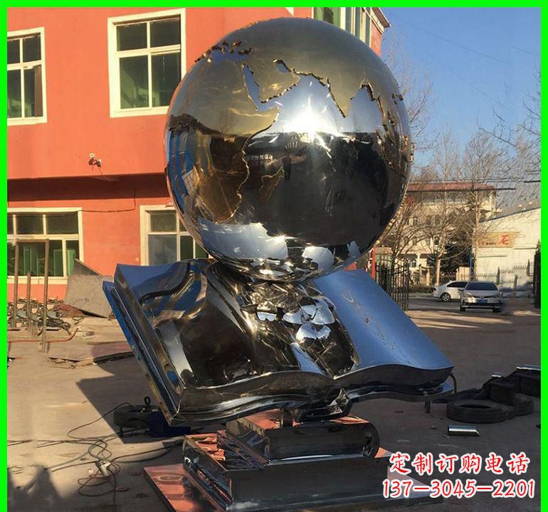 杭州不锈钢学校艺术书籍雕塑