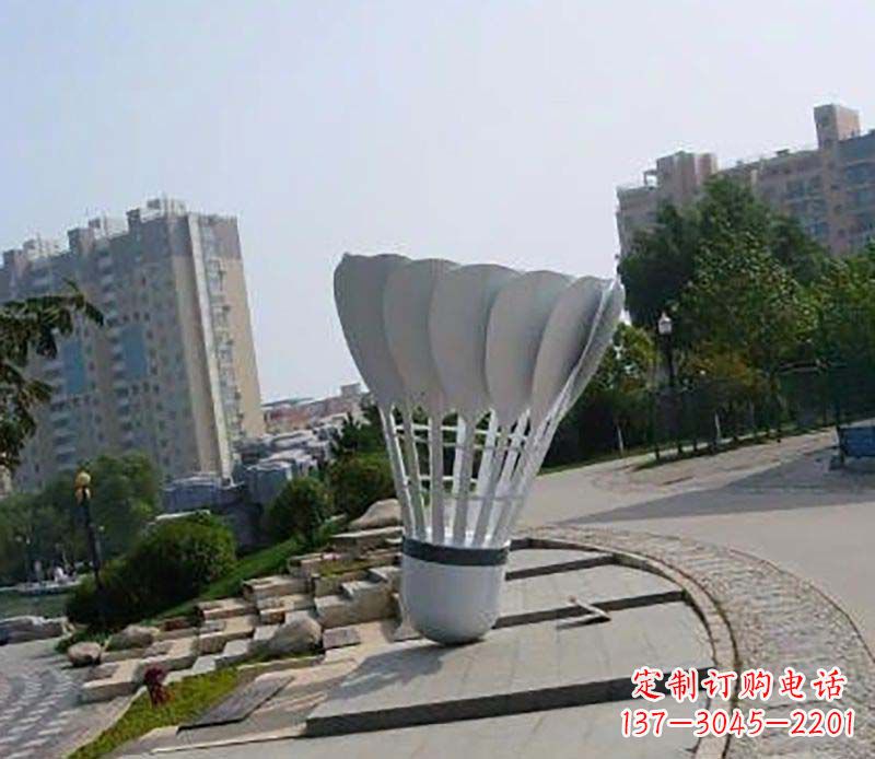 杭州不锈钢羽毛球雕塑装点美丽的羽毛球世界