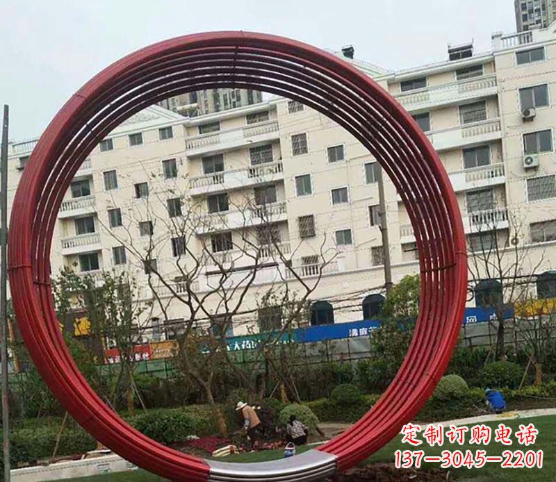 杭州不锈钢圆环雕塑精致而经久耐用
