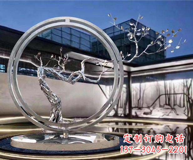 杭州不锈钢圆环景观雕塑给城市带来活力与美感