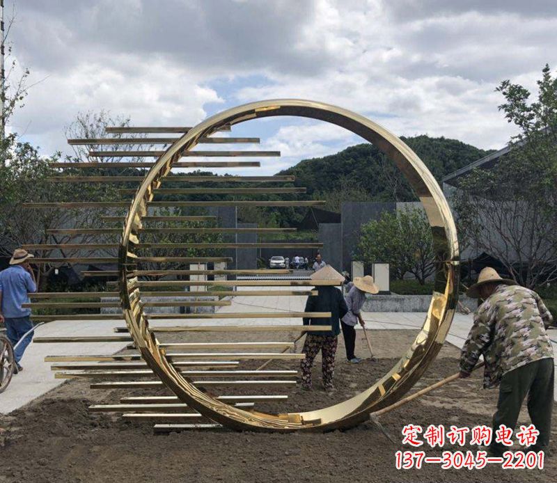 杭州不锈钢圆环艺术雕塑