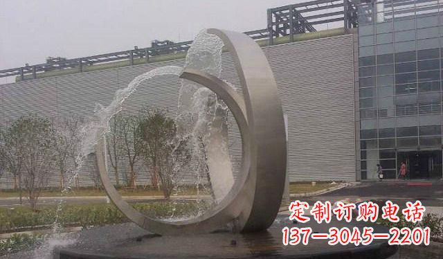 杭州不锈钢圆形喷泉雕塑