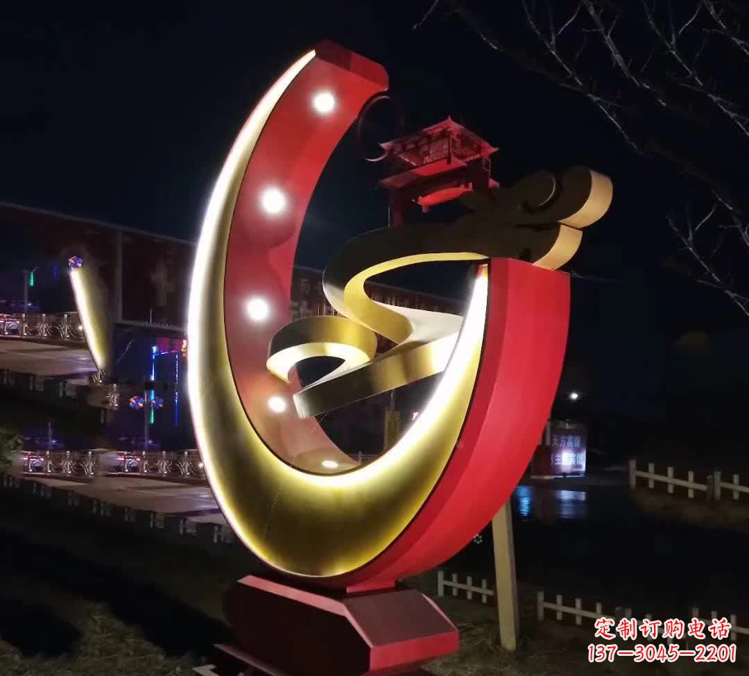 杭州不锈钢月亮抽象雕塑——璀璨星空下的绝美艺术