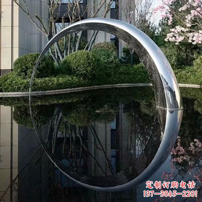 杭州不锈钢月亮雕塑璀璨照亮夜空