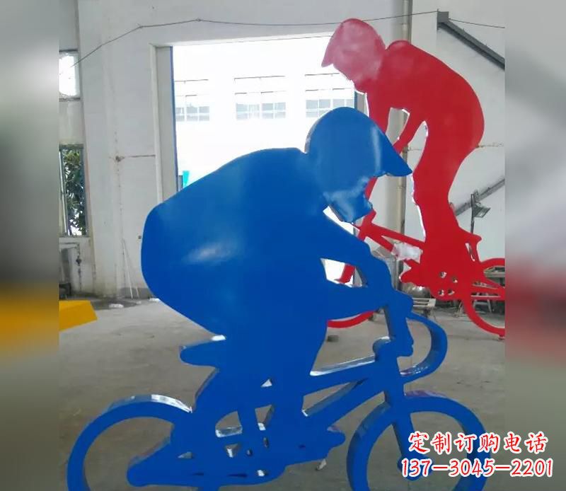 杭州不锈钢运动骑·精美自行车雕塑