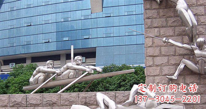 杭州不锈钢运动员雕塑——震撼的街头景观