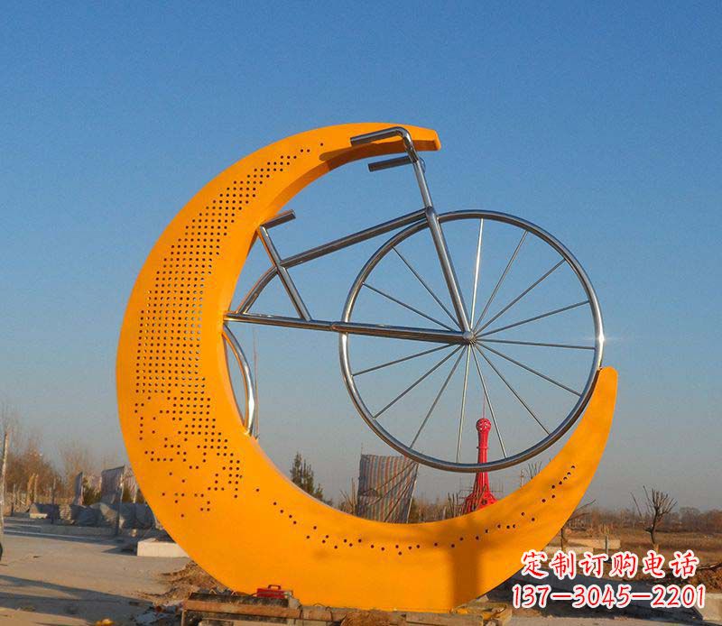 杭州不锈钢自行车雕塑一次性看到的艺术经典