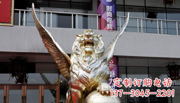 杭州铜雕狮子西洋狮子的精美雕塑