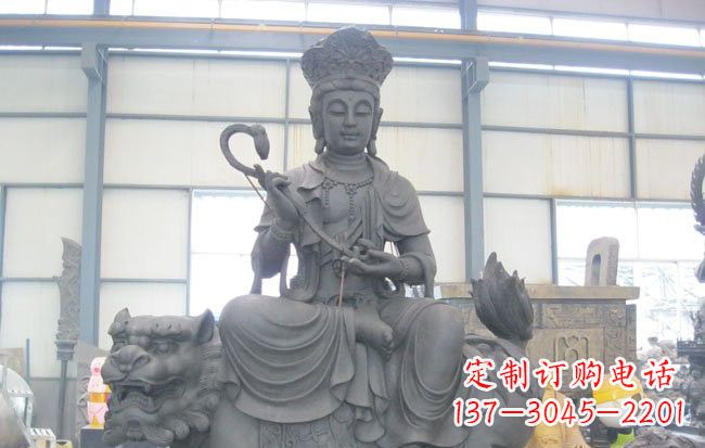 杭州文殊菩萨坐狮子雕塑