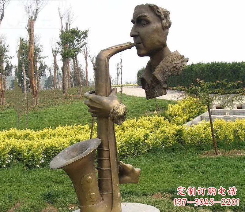 杭州吹萨克斯铜雕