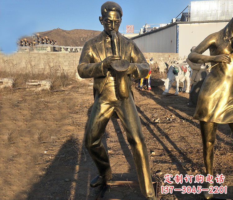 杭州铜雕萨克斯风音乐人物
