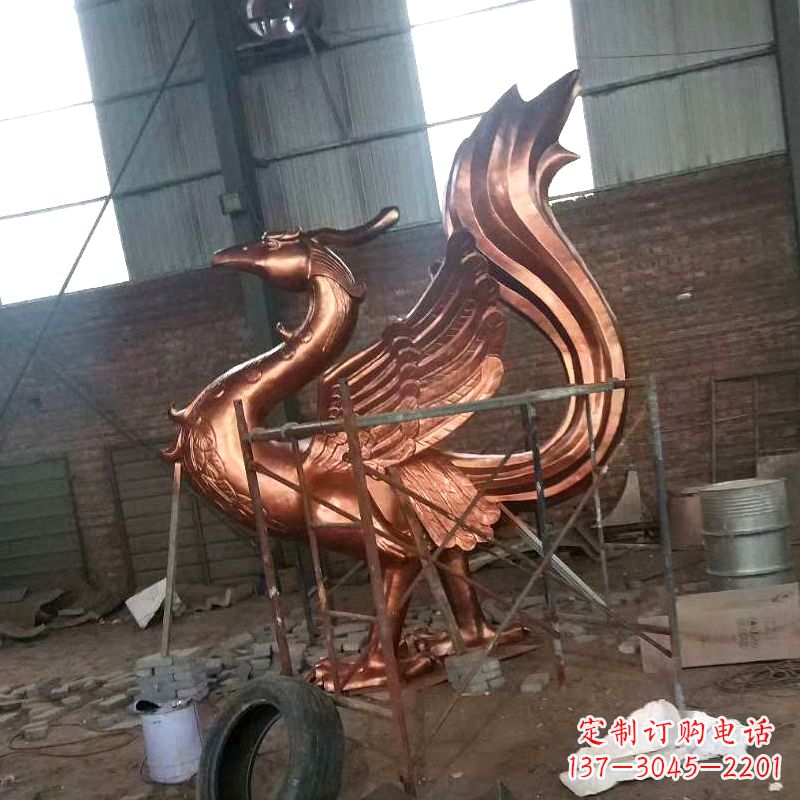 杭州朱雀神兽纯铜陵光神君雕塑