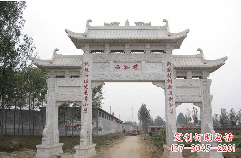 杭州古老的牌坊石雕——传承文化的象征