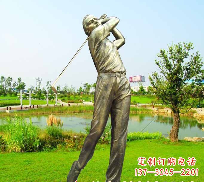 杭州高尔夫球雕塑把高尔夫运动熔铸成艺术