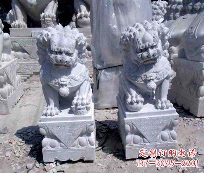 杭州大理石仿古石狮子