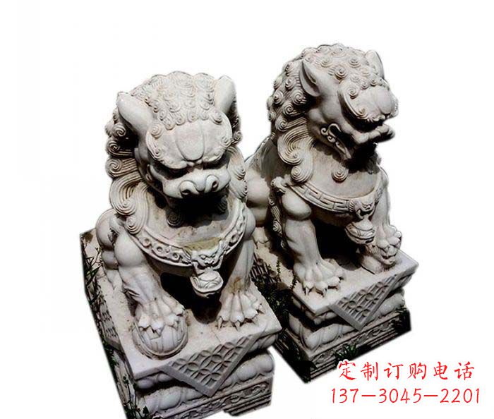 杭州大理石仿古石狮子雕塑