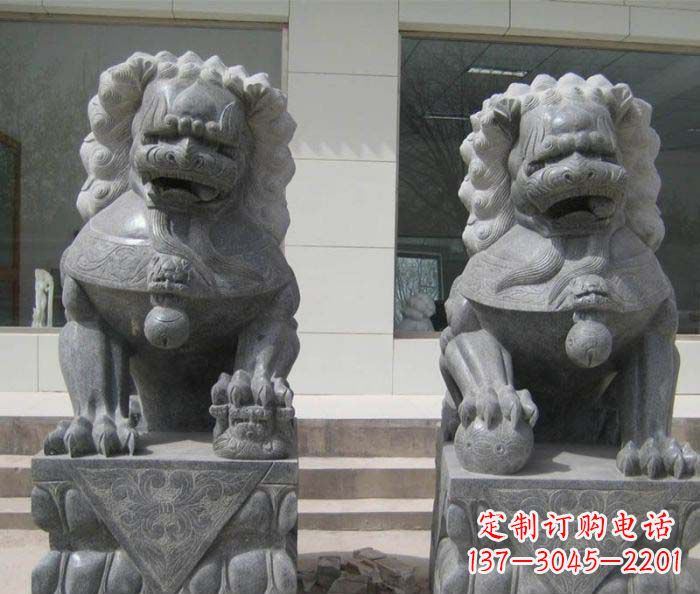 杭州大理石雕刻的狮子雕塑