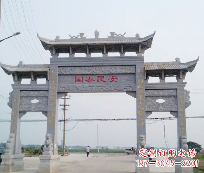 杭州精良石雕牌坊雕塑