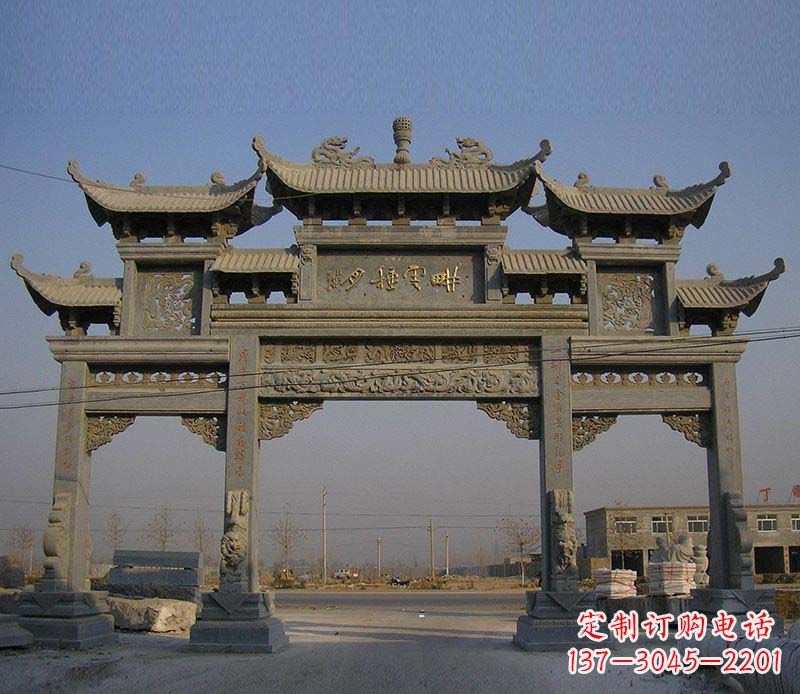 杭州大理石牌楼雕塑定制