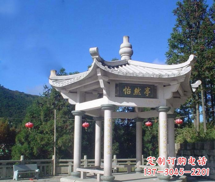 杭州精美大理石凉亭雕塑