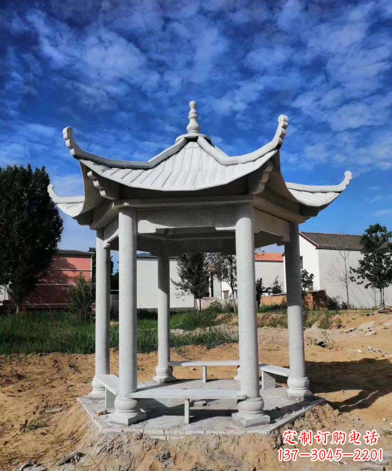 杭州精美大理石凉亭雕塑