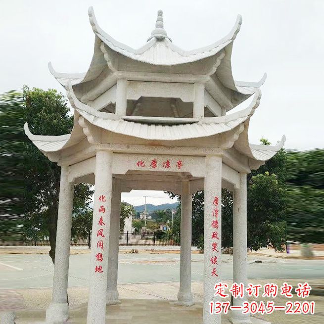 杭州大理石凉亭双层