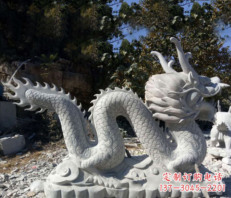 杭州精美大理石龙雕塑