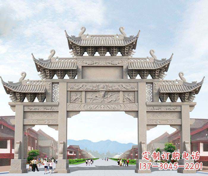 杭州大理石牌坊石雕艺术品