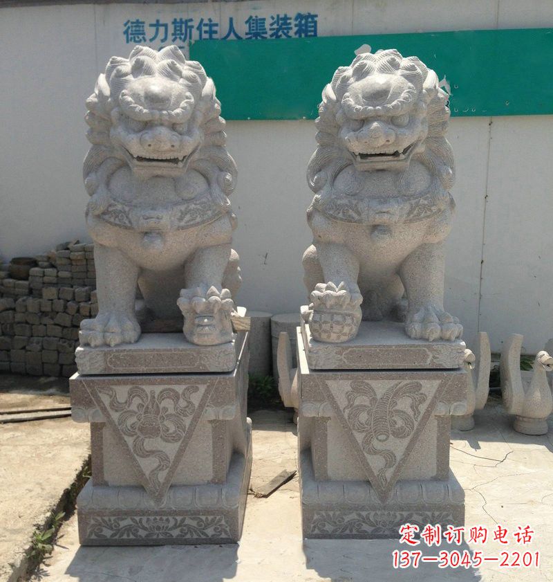 杭州精致大理石狮子雕塑