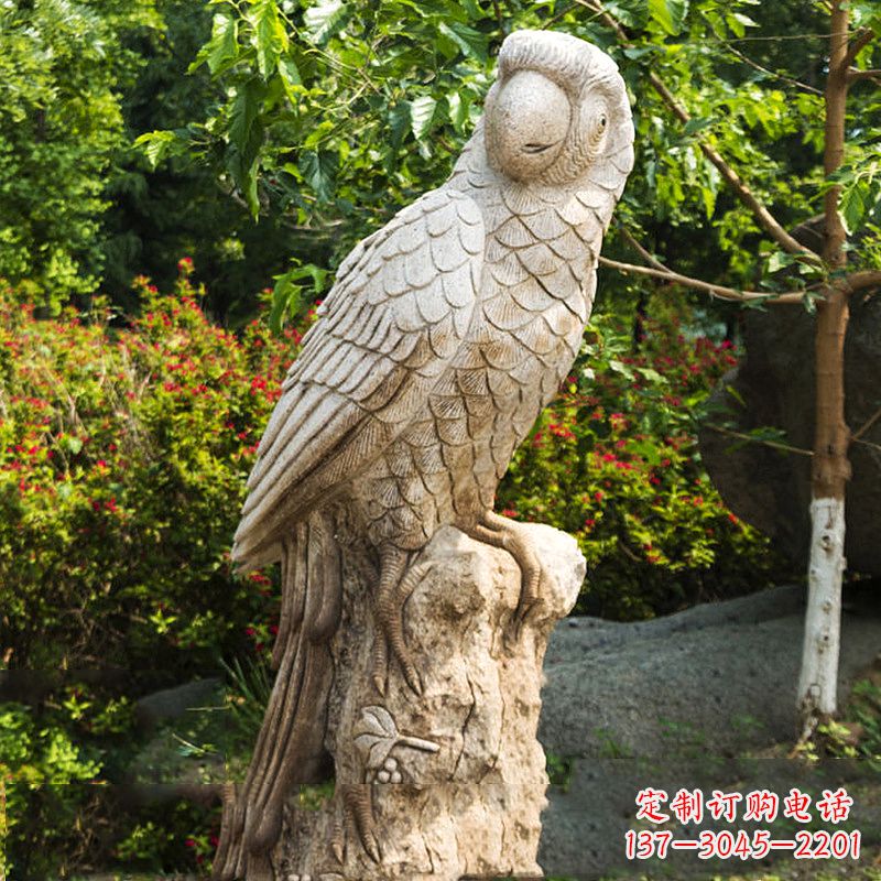杭州大理石鹦鹉雕塑,完美点缀生活空间