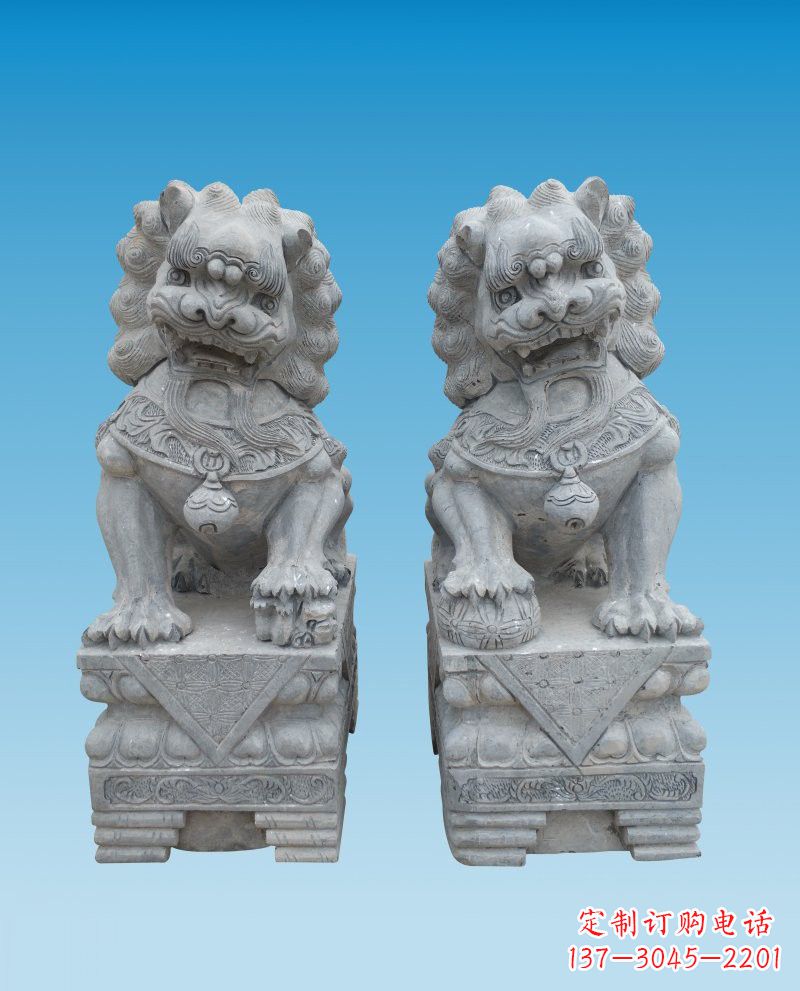 杭州精致雕刻的大理石狮子雕塑
