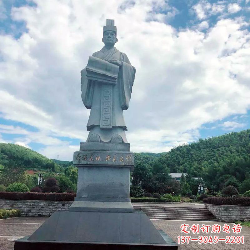 杭州大型蔡伦石雕像-景区广场历史文化名人雕塑
