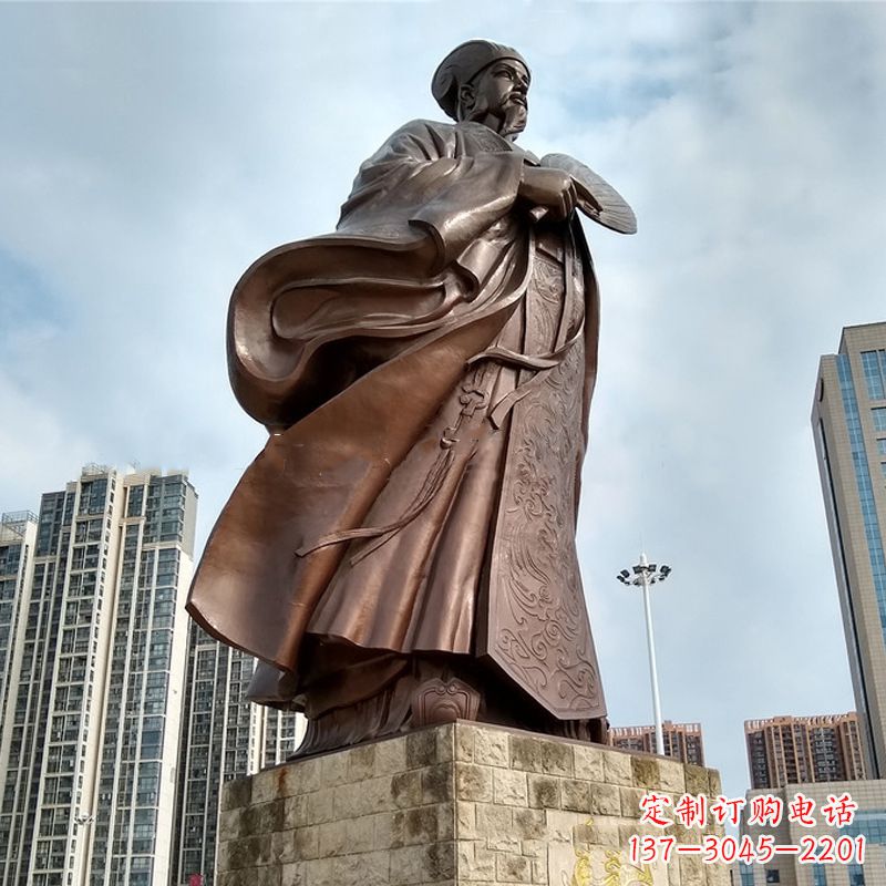 杭州珍贵的雕塑艺术--诸葛亮卧龙先生