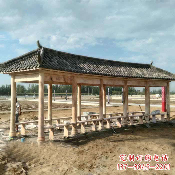 杭州华丽精美的瓦石长廊雕塑