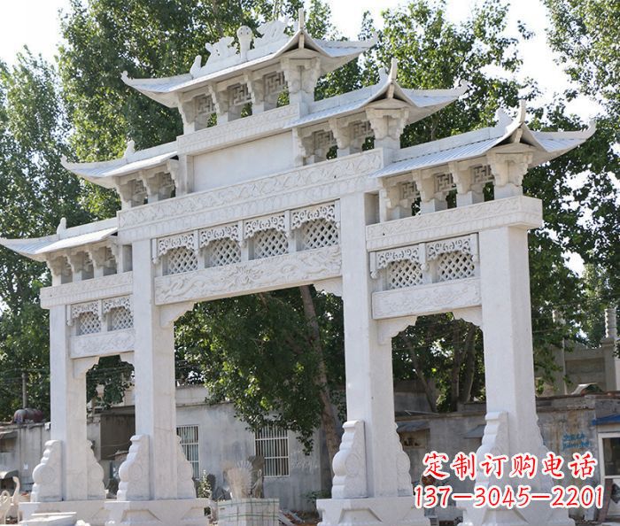 杭州道路牌坊石雕定制