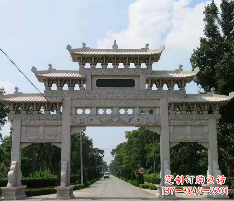 杭州定制牌坊雕塑,传承中国传统文化