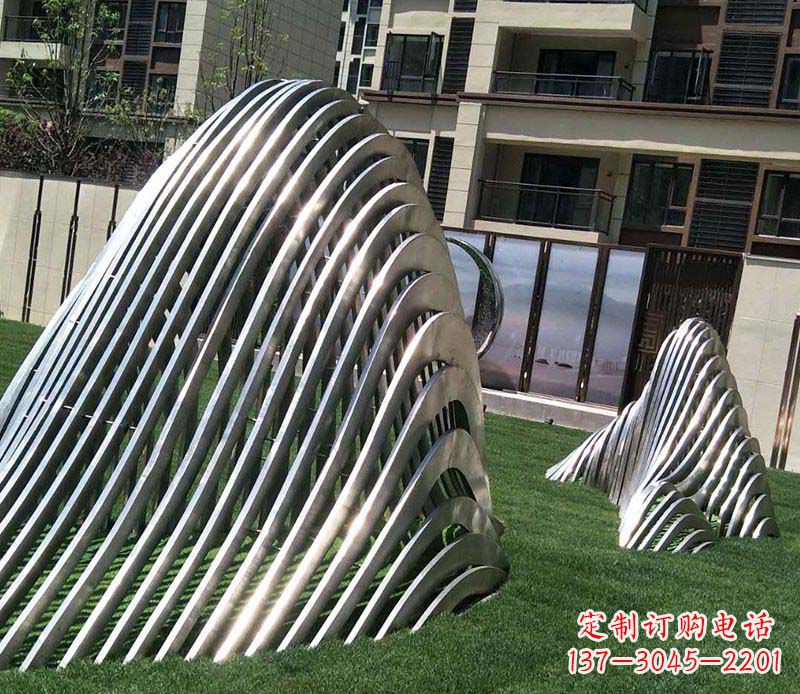 杭州电镀不锈钢艺术假山雕塑