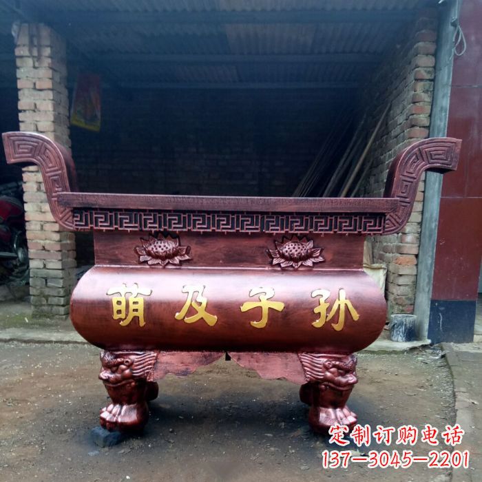 杭州雕刻铜香炉