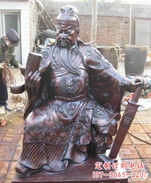 杭州读春秋的关公铜雕222