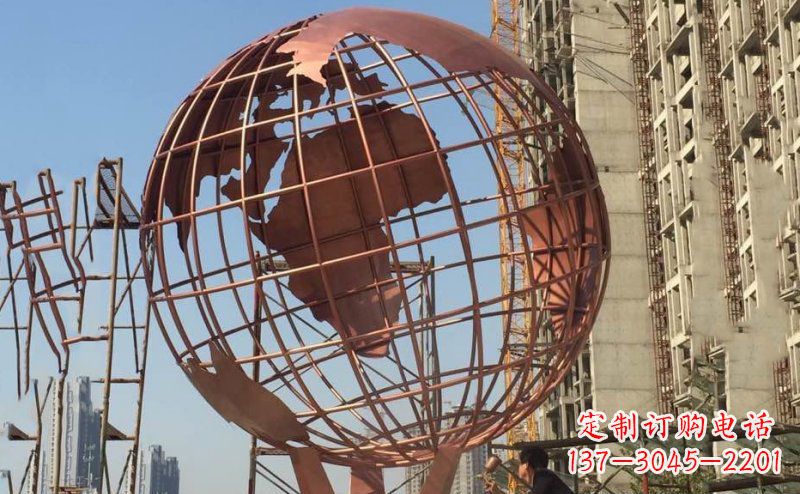 杭州锻铜不锈钢地球雕塑