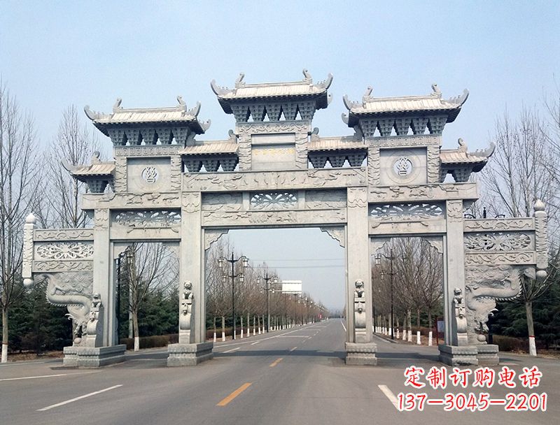 杭州中领雕塑装饰性牌坊雕塑