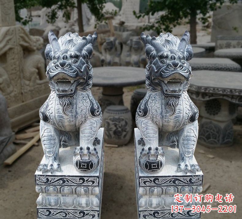 杭州传统工艺仿古麒麟雕塑